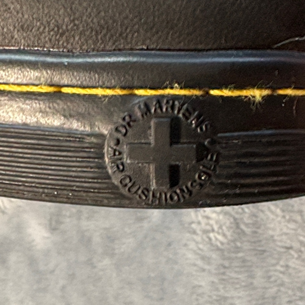 Dr. Martens Black and Gray Combat Boots - Picture 10 of 11